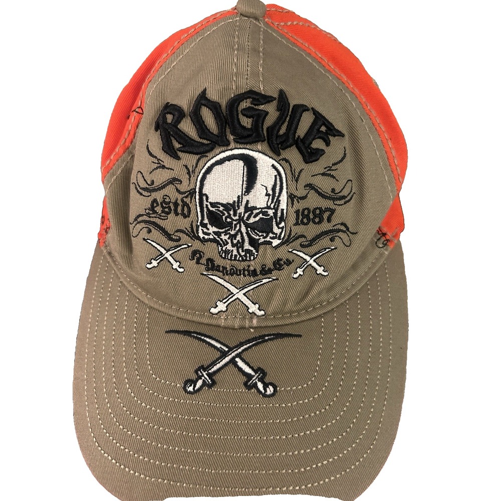 Rogue Skull Swords Y2K Style Hat Baseball Cap Metal Grunge Tribal Edgy Punk